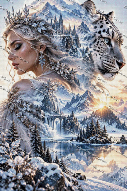 Königin des ewigen Winters by Glaze_AI 80x120 170 Farben