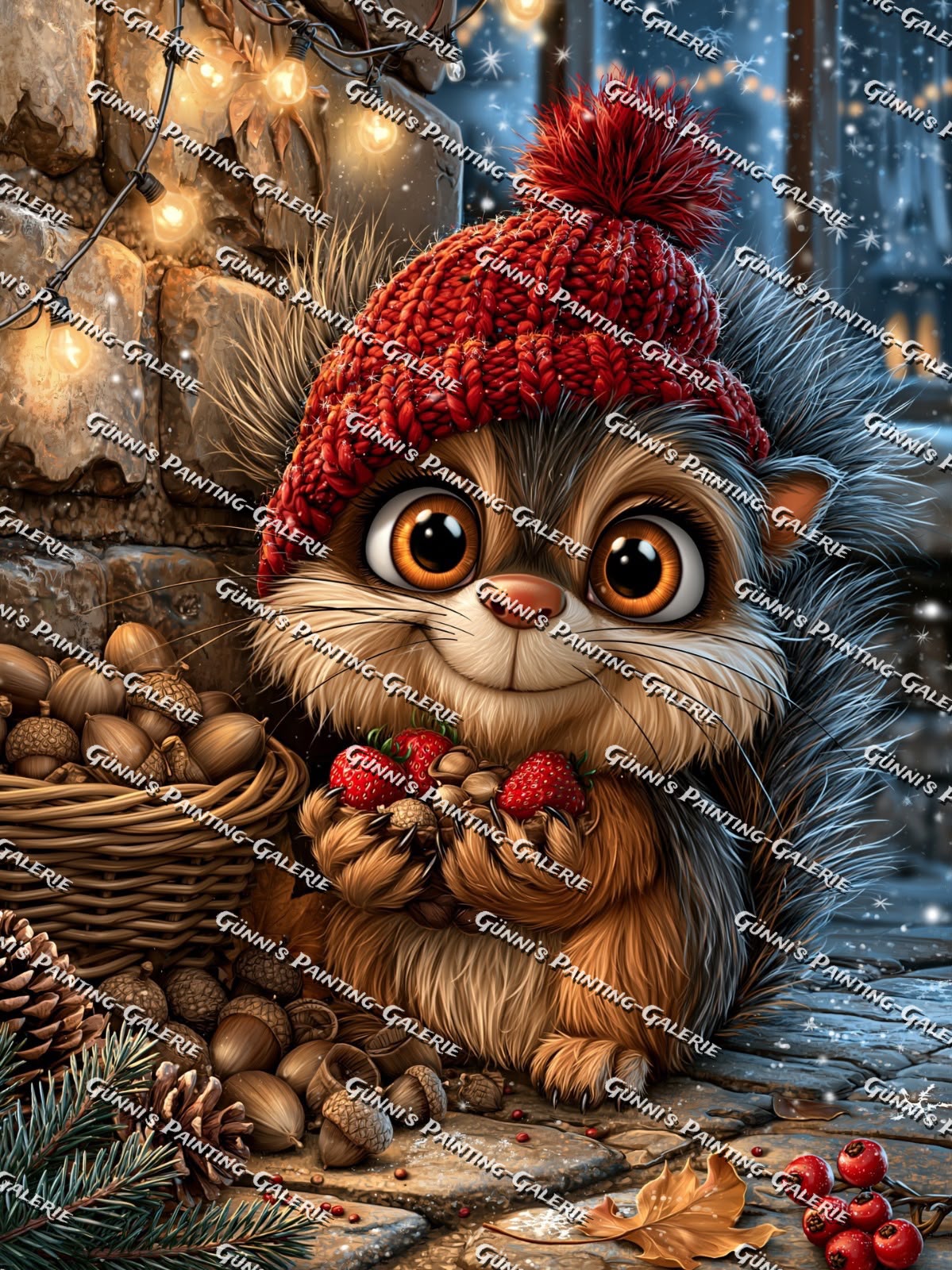 Wintervorrat mit Herz by QN 75x100 255 Farben