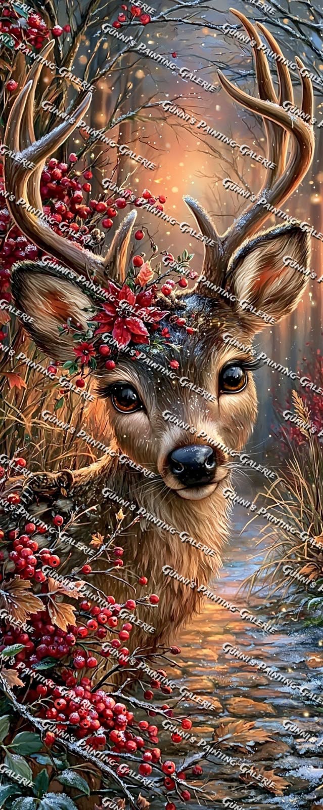 Magischer Winterhirsch by QN 50x125 285 Farben