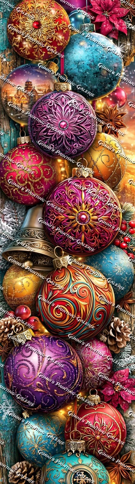 Weihnachtskugeln voller Magie by QN 35x125 285 Farben