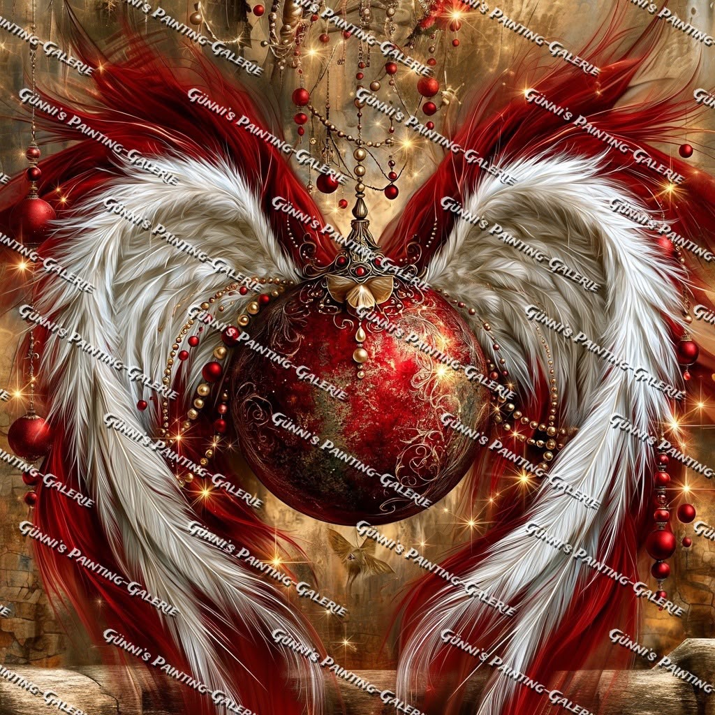 Himmlisches Weihnachtsherz by QN 80x80 180 Farben