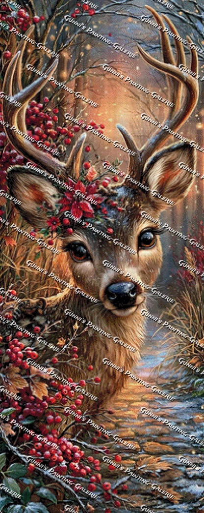 Magischer Winterhirsch by QN 50x125 285 Farben