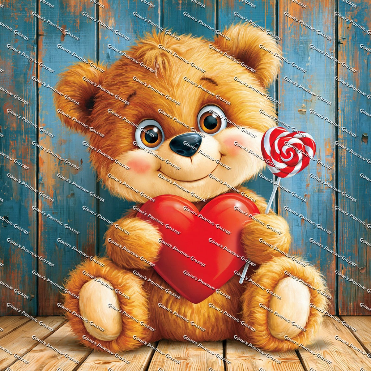 Herzensbärchen by QN 70x70 170 Farben