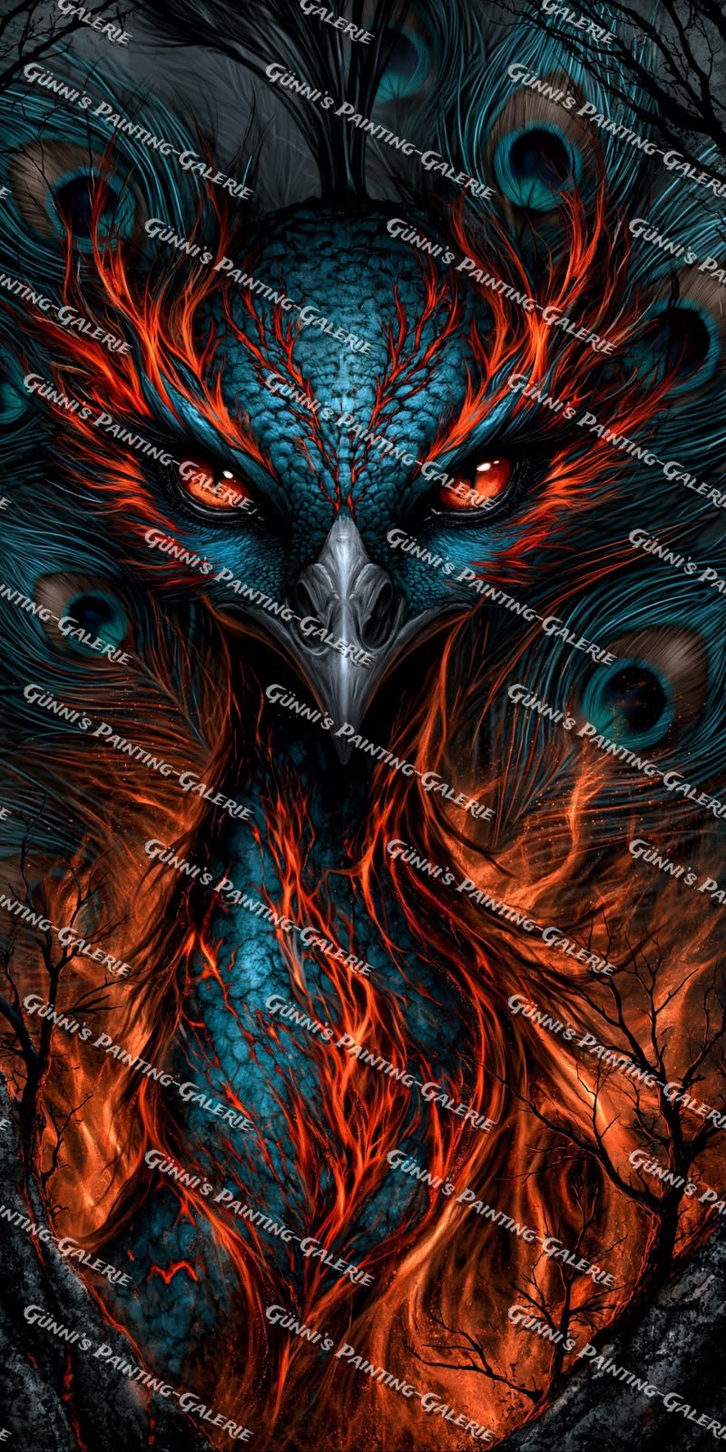 Feuerauge der Nacht by Karla 60x120 125 Farben