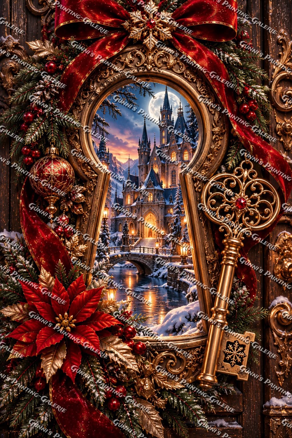 Ein Blick ins Weihnachtsreich by Glaze_AI 80x120 270 Farben
