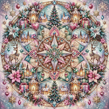 Winterliches Mandala der Wünsche by BBabbsi 90x90 280 Farben