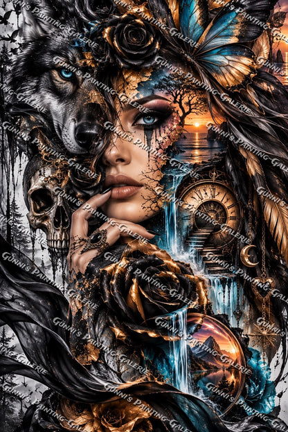 Im Wandel der Zeit by Glaze_AI 80x120 220 Farben