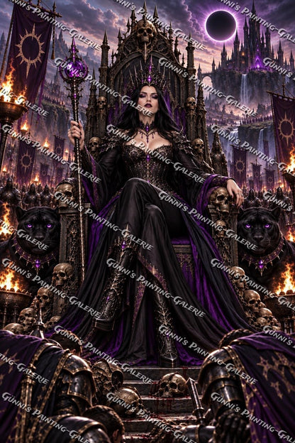 Thron der Finsternis by AuroraAI 80x120 195 Farben