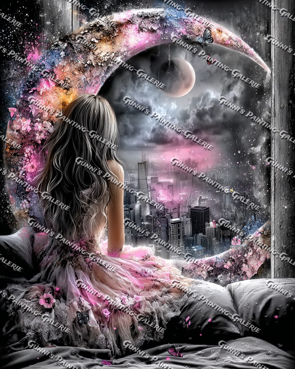 Blick in eine andere Welt by Elly_A.I. 80x100 185 Farben