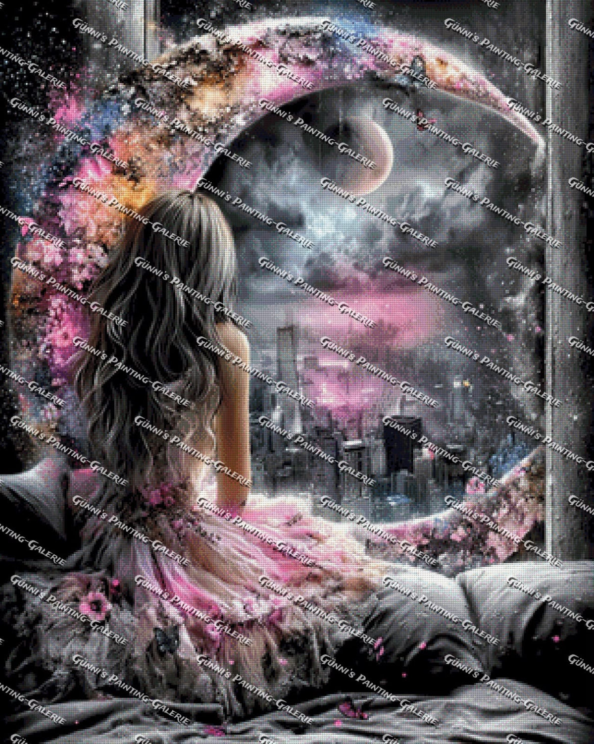 Blick in eine andere Welt by Elly_A.I. 80x100 185 Farben