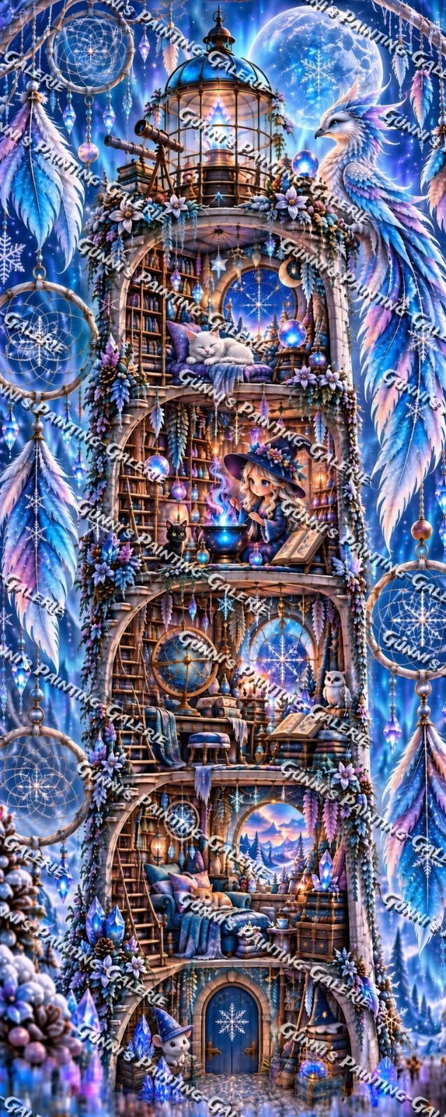 Turm der Winterträume by Elly_A.I. 60x150 260 Farben