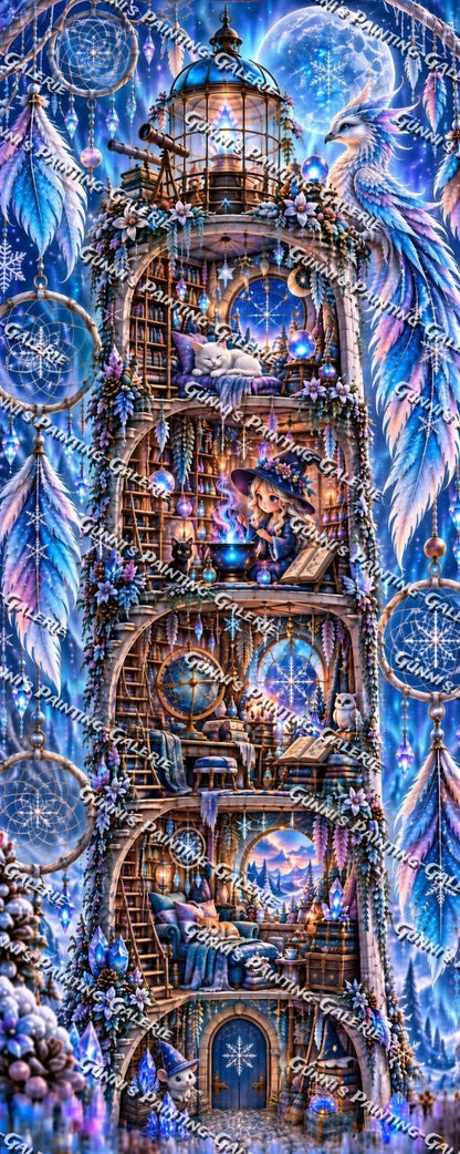 Turm der Winterträume by Elly_A.I. 60x150 260 Farben