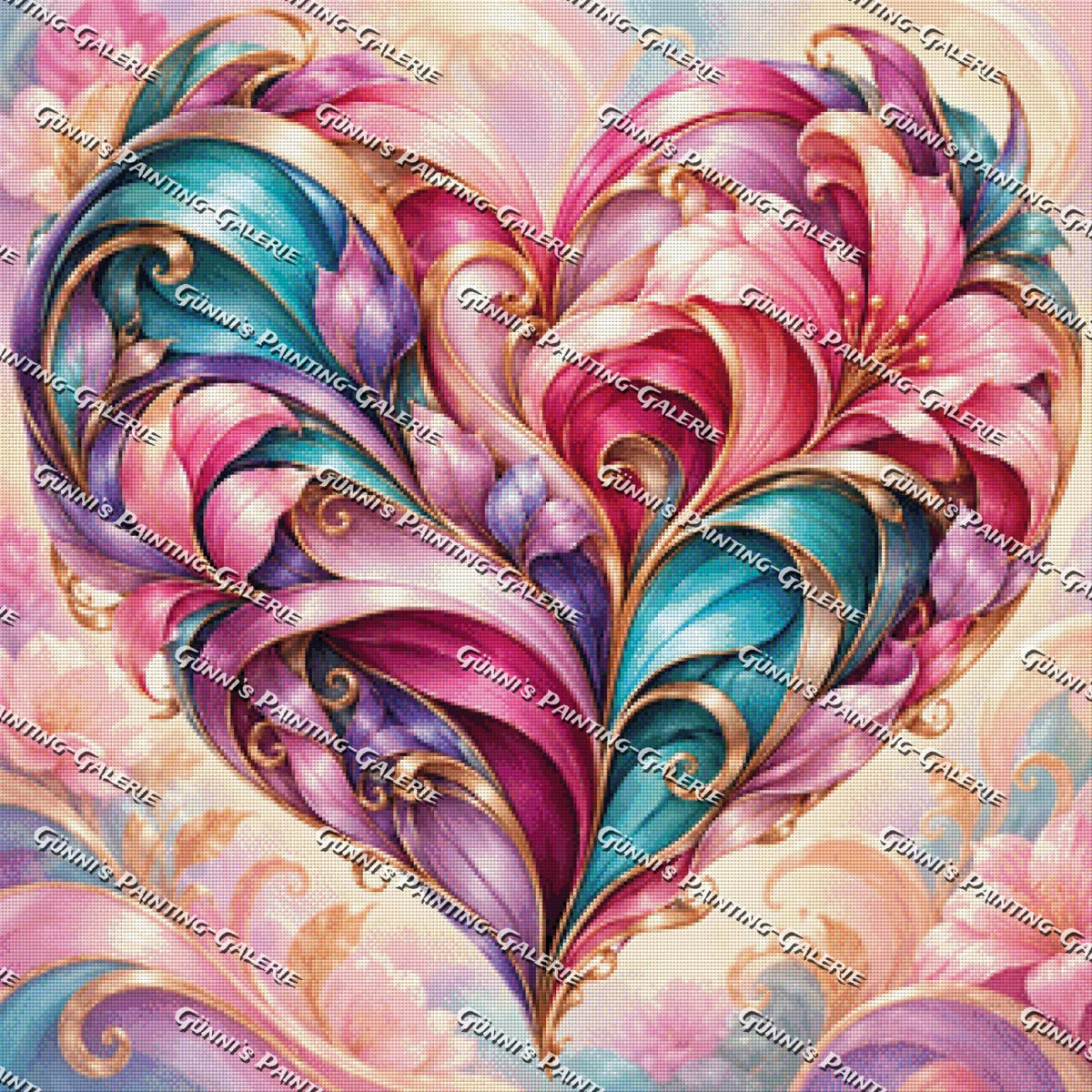 Herzblüte by Andy‘s_AI_Art 80x80 280 Farben