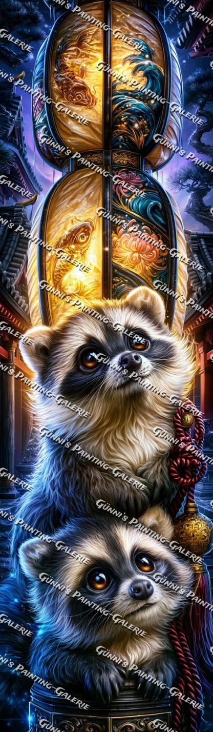 Nacht der kleinen Wächter by illumaris KI_Art 35x120 280 Farben