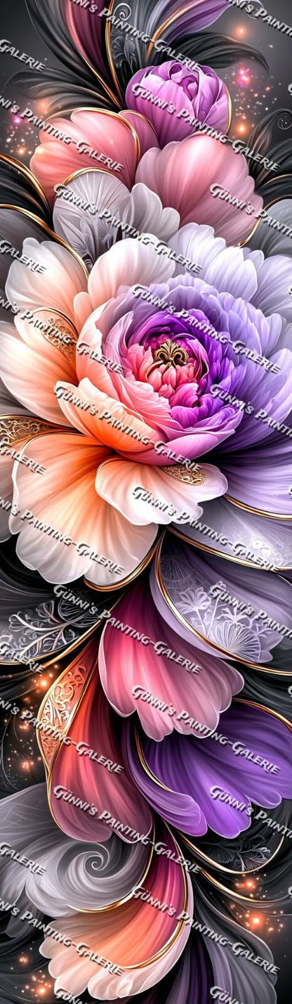 Edle Blütenpracht by illumaris KI_Art 35x120 260 Farben