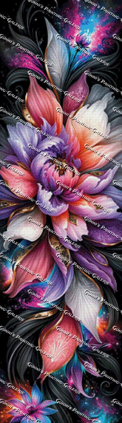 Kosmische Blüten by illumaris KI_Art 35x120 265 Farben