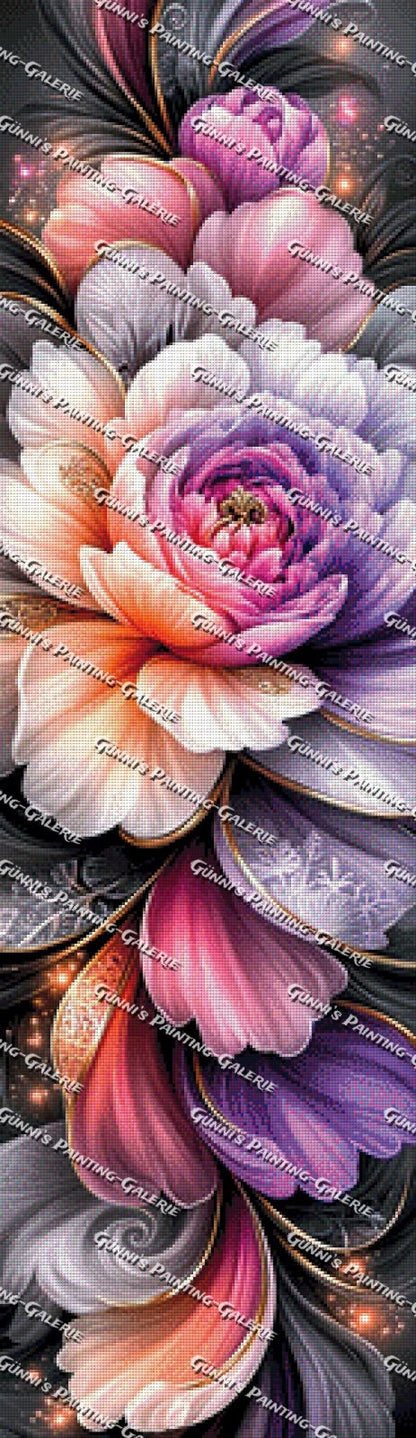 Edle Blütenpracht by illumaris KI_Art 35x120 260 Farben