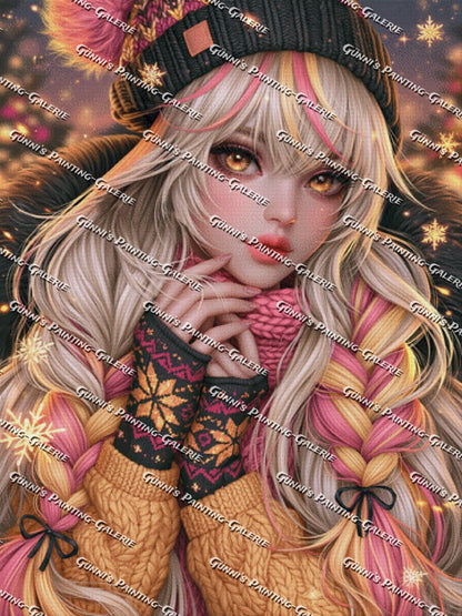 Winterliche Schönheit by Sweet_Loco_AI 90x120 185 Farben