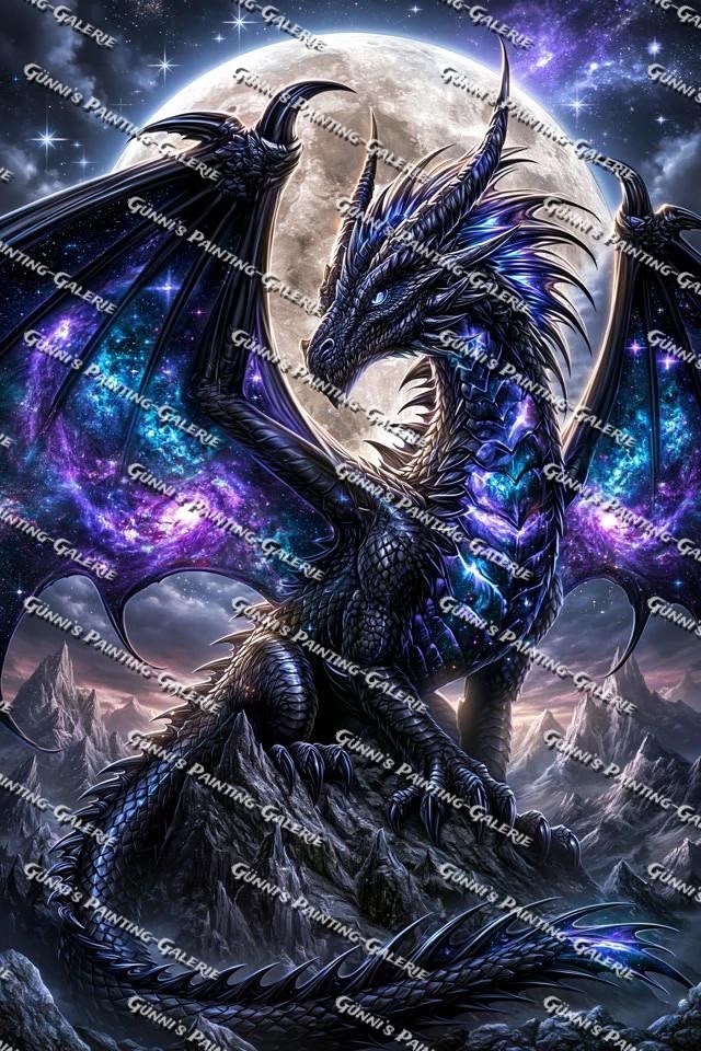 Drache des Mondes by illumaris KI_Art 80x120 155 Farben