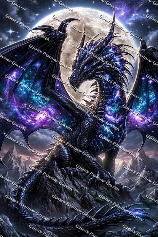 Drache des Mondes by illumaris KI_Art 80x120 155 Farben
