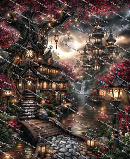 Mystische Herbstnacht by Sweet_Loco_AI 90x110 215 Farben