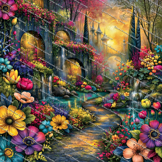 Pfad ins Blumenparadies by Andy‘s_AI_Art 100x100 310 Farben
