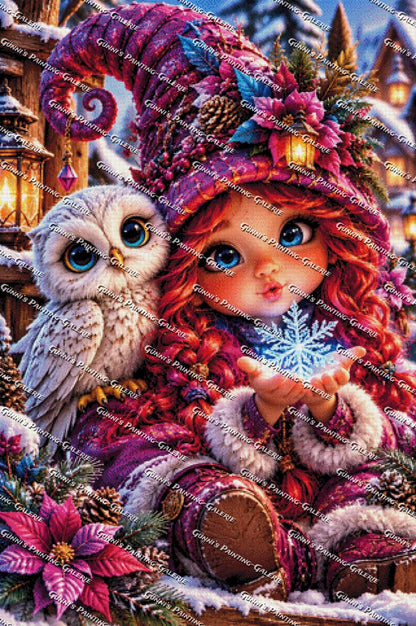 Magie der Winternacht by Glaze_AI 80x120 285 Farben