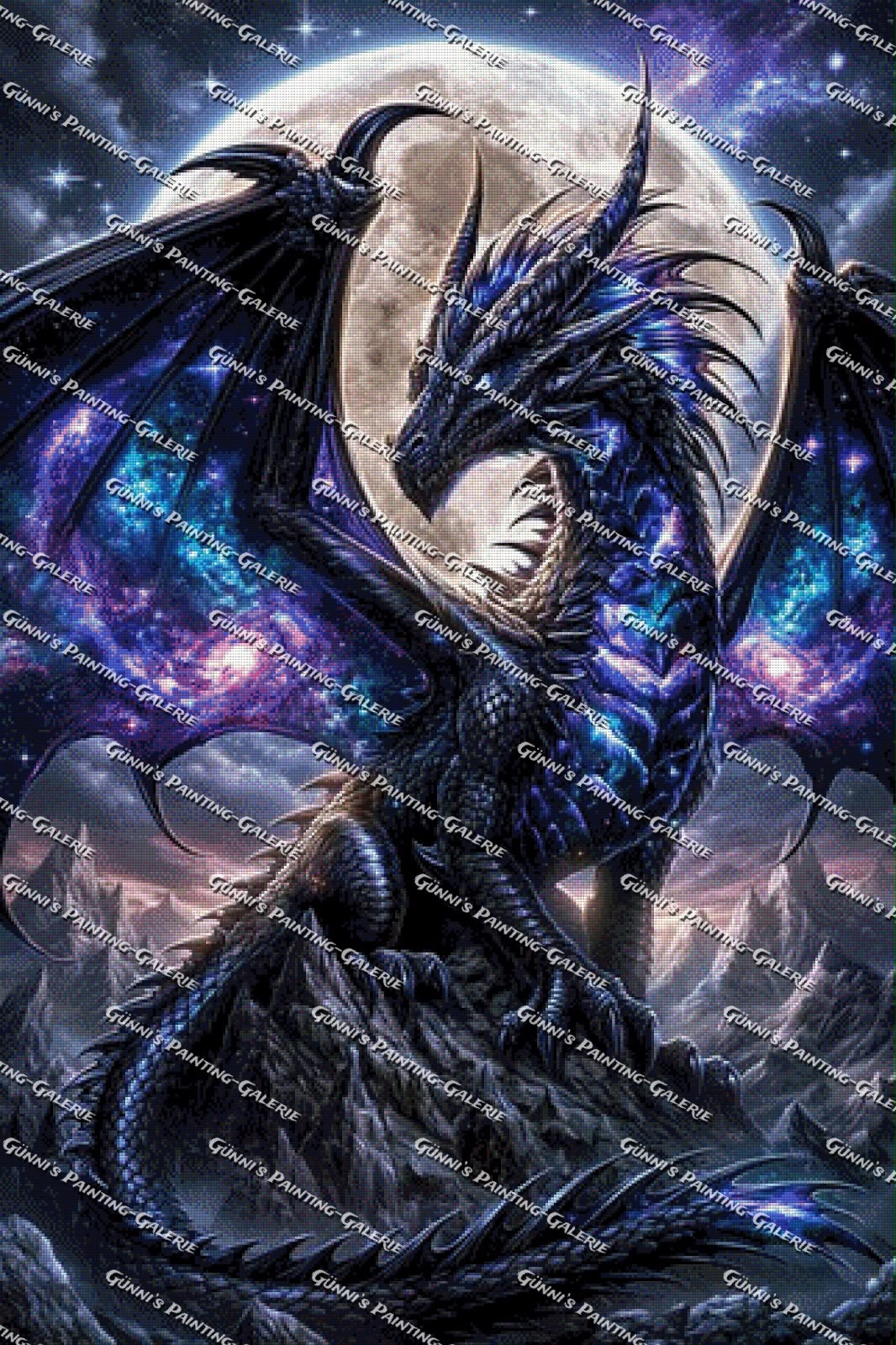 Drache des Mondes by illumaris KI_Art 80x120 155 Farben