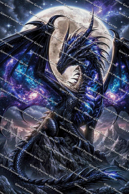 Drache des Mondes by illumaris KI_Art 80x120 155 Farben