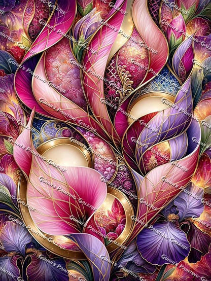 Blütenzauber in Roségold by illumaris KI_Art 75x100 290 Farben