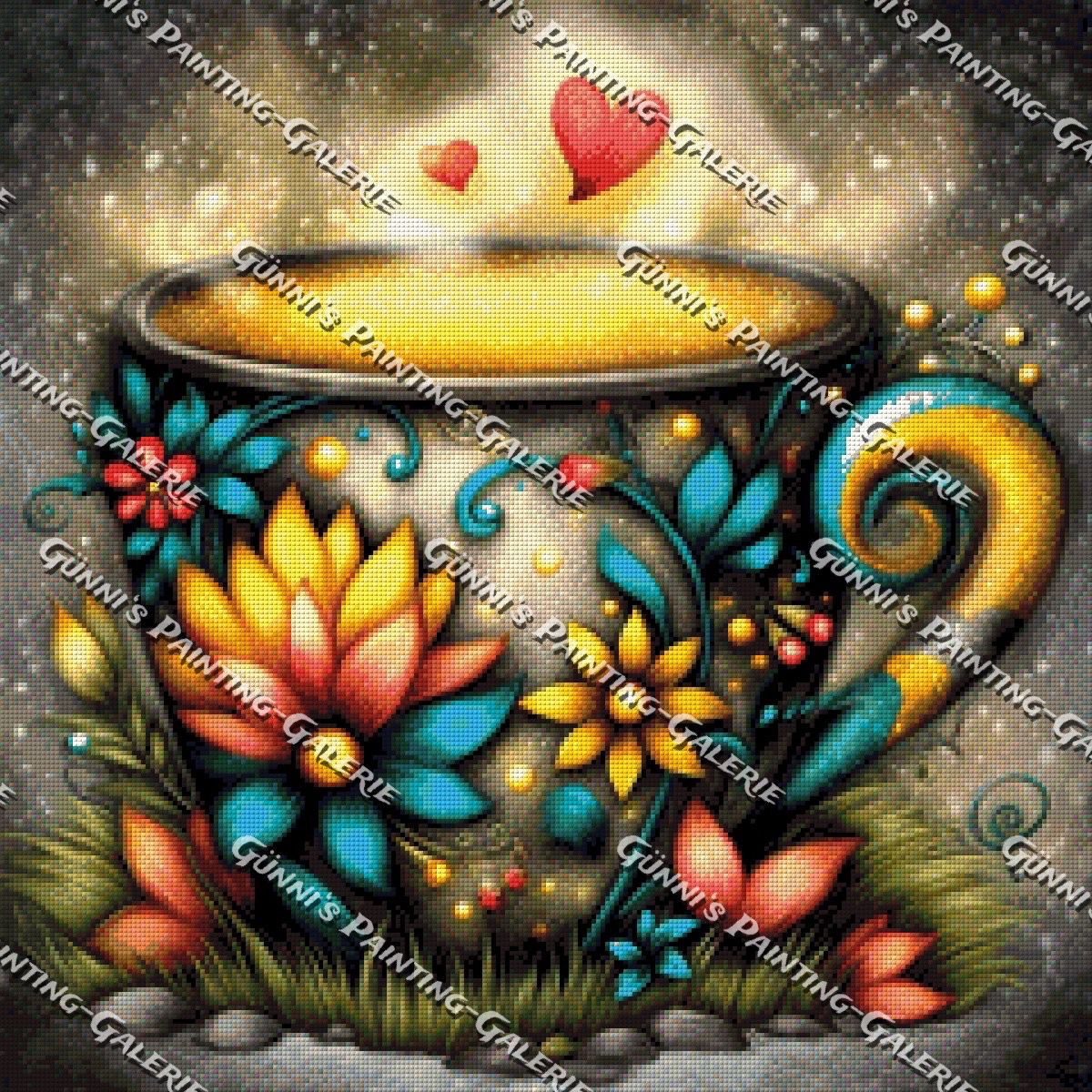 Tasse voller Magie by Sweet_Loco_AI 50x50 120 Farben