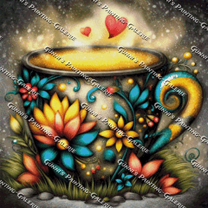 Tasse voller Magie by Sweet_Loco_AI 50x50 120 Farben