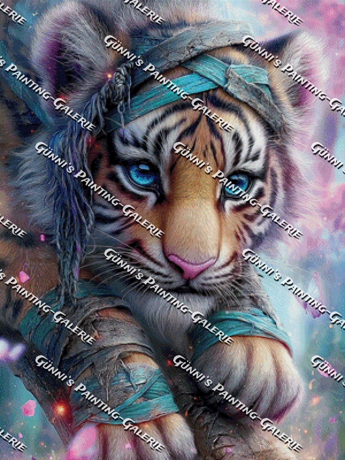 Der Geist des Tigers by Elly_A.I. 75x100 230 Farben