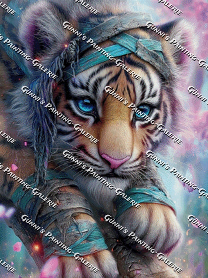 Der Geist des Tigers by Elly_A.I. 75x100 230 Farben