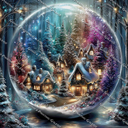 Winterkugel by Andy‘s_AI_Art 90x90 295 Farben