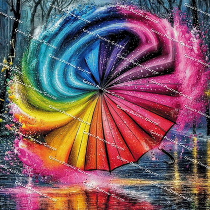 Wirbel der Farben II by QN 90x90 400 Farben