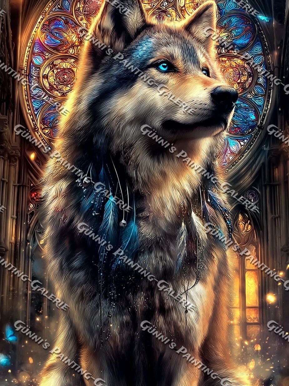 Der Hüter der Kathedrale by illumaris KI_Art 75x100 270 Farben