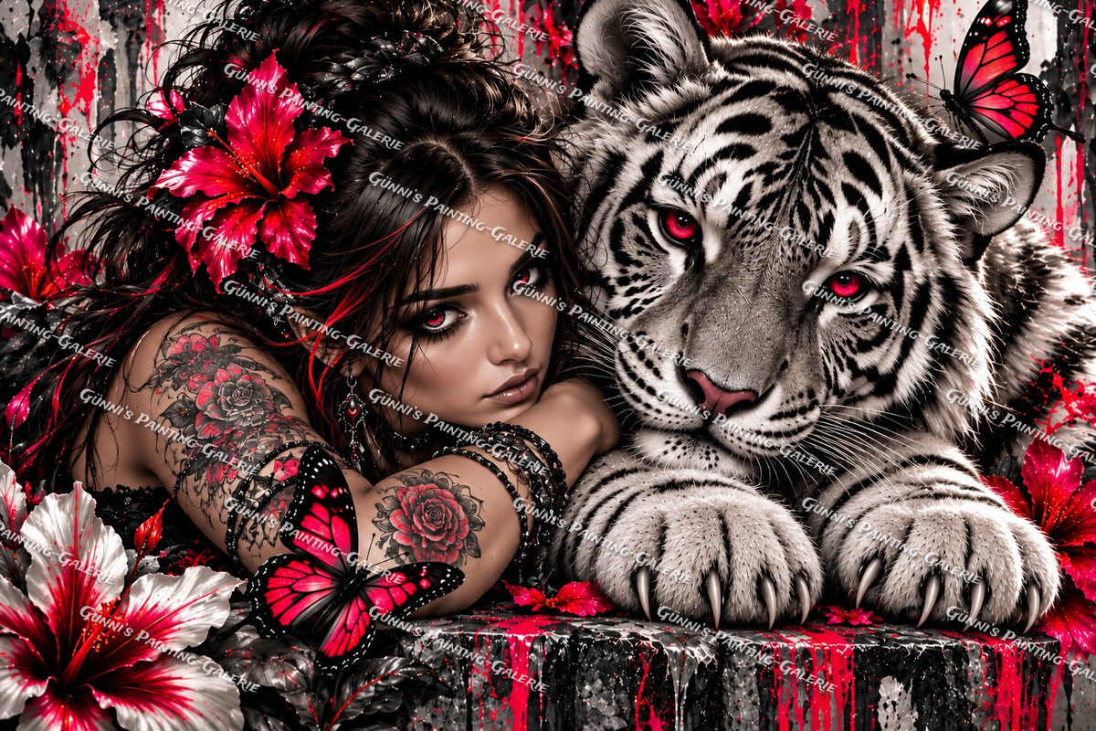 Zwischen Schönheit und Wildnis by Glaze_AI 120x80 180 Farben