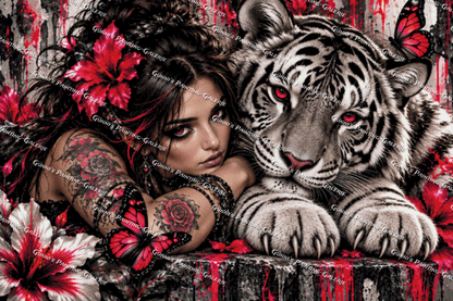 Zwischen Schönheit und Wildnis by Glaze_AI 120x80 180 Farben