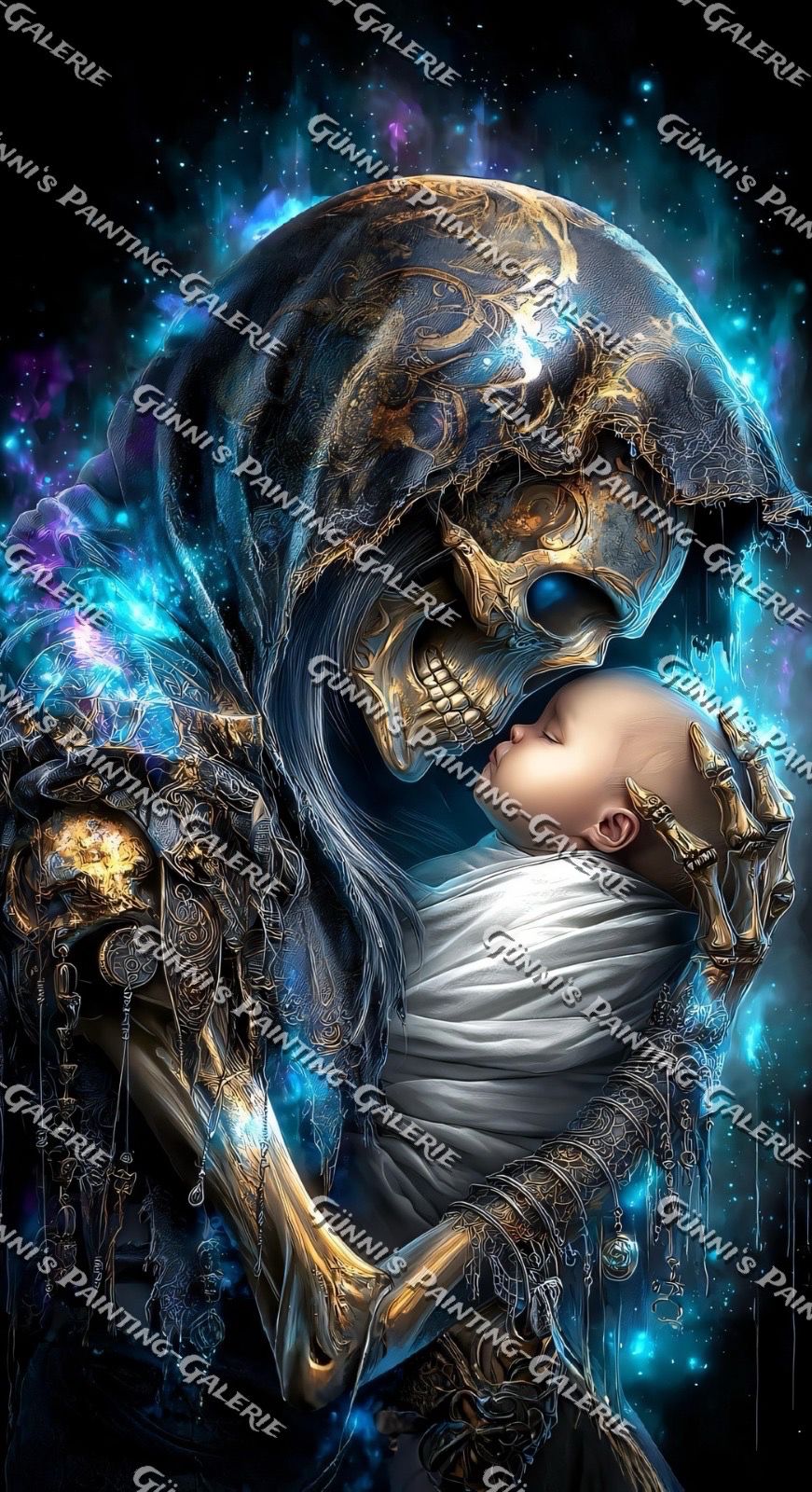 In den Armen der Zeit by illumaris KI_Art 60x110 225 Farben