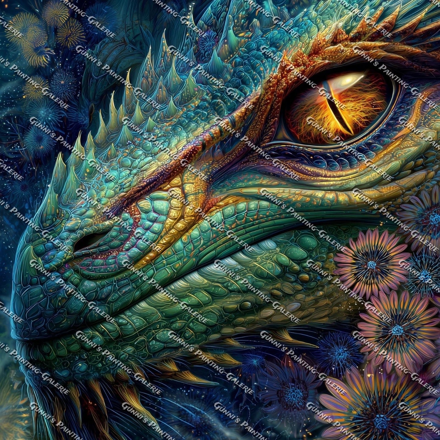 Zeitlos - Das Drachenauge by QN 90x90 280 Farben