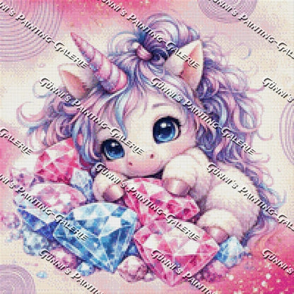 Kleines Juwelen-Einhorn by LulanaCuties 50x50 85 Farben