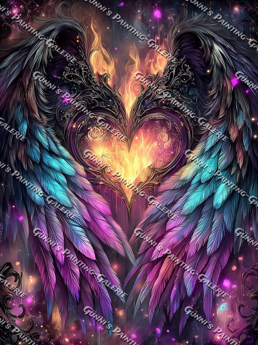 Flammenherz der Ewigkeit by Sweet_Loco_AI 90x120 300 Farben