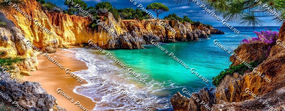 Geheimnis der Klippen by Elly_A.I. 180x70 355 Farben