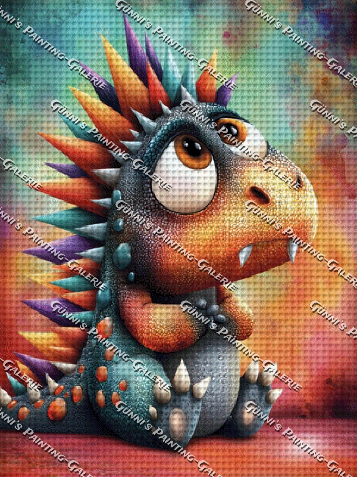 Little Rainbow Rex by QN 75x100 310 Farben