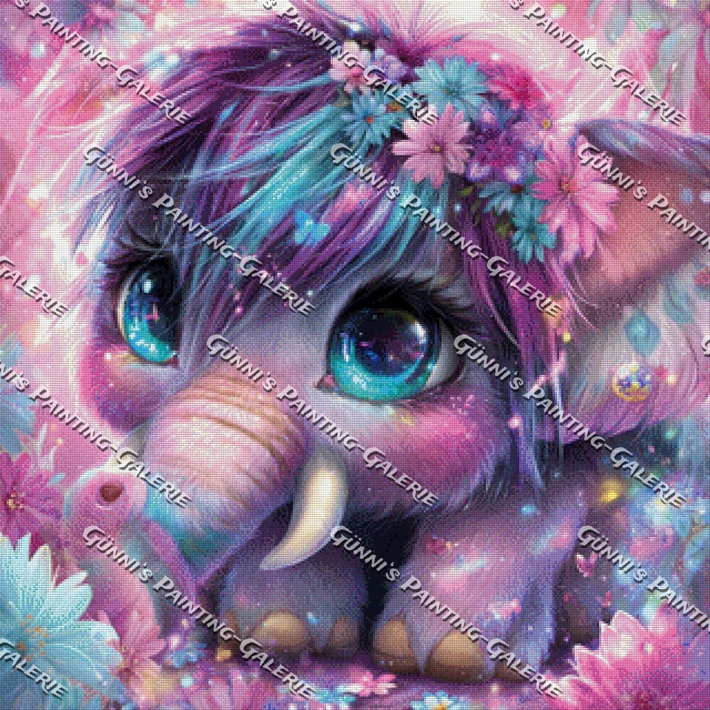 Lumi das Lichtermammut by Elly_A.I. 80x80 234 Farben