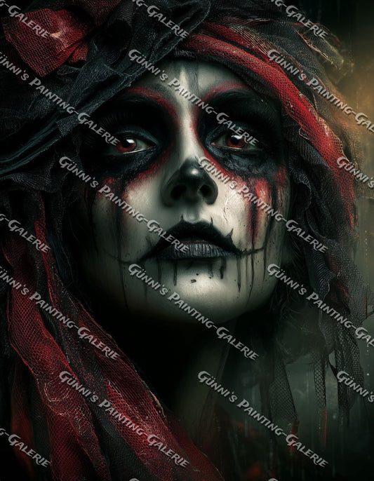 Die Schwarze Seherin by Karla 70x90 115 Farben