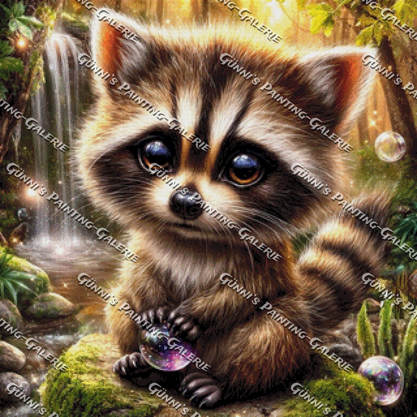 Das kleine Waldpfötchen by illumaris KI_Art 80x80 250 Farben