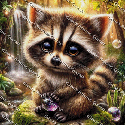 Das kleine Waldpfötchen by illumaris KI_Art 80x80 250 Farben