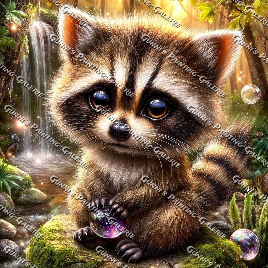 Das kleine Waldpfötchen by illumaris KI_Art 80x80 250 Farben